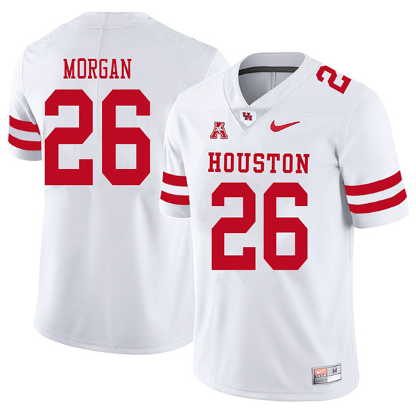 2018 Men #26 Ja'kori Morgan Houston Cougars College Football Jerseys Sale-White - Click Image to Close